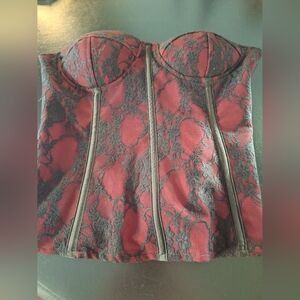 NWOT women's lightly boned harness top